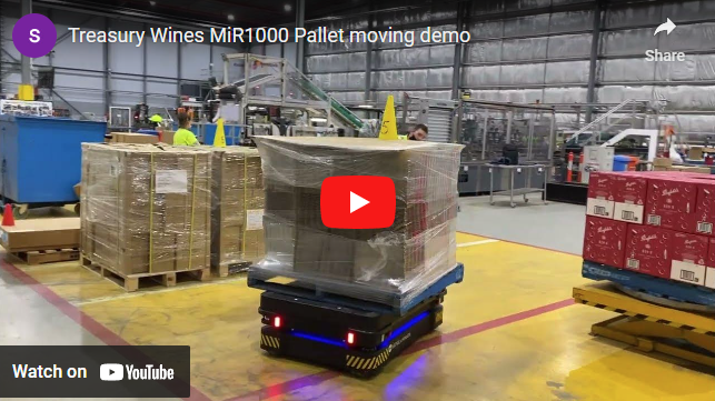 MiR1000 Pallet Movements at Treasury Wines (SA)